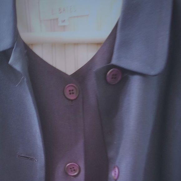 Women's 3 piece Navy Serge Pant Suit L - Picture 1 of 8